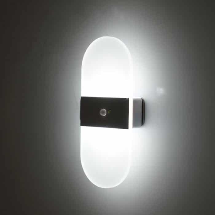 Magnetische Acryl Smart Induktion Nachtlicht Wiederaufladbare Wand Lampe Schlafzimmer Nacht Lampe, White Arc White Light, White Arc Warm Light, Black Arc White Light, Black Arc Warm Light, White Rectangular White Light, White Rectangular Warm Light... – Bild 1
