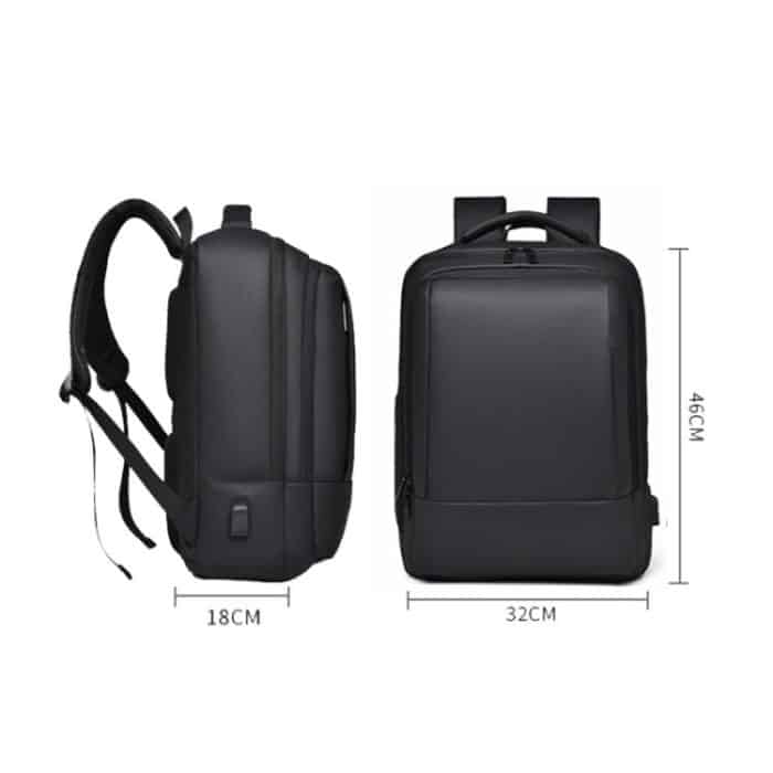 OUMANTU 2103 Großraum-Laptop-Rucksack mit mehreren Fächern und USB-Anschluss, wasserdicht – Bild 3