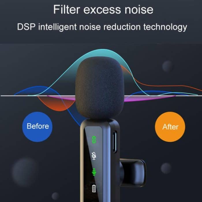 H65 3 In 1 Lavalier Drahtlose Mikrofon Outdoor Broadcast Noise Cancelling Sport Kamera Mikrofon, Single Mic, Dual Mic – Bild 6