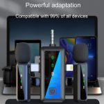 H65 3 In 1 Lavalier Drahtlose Mikrofon Outdoor Broadcast Noise Cancelling Sport Kamera Mikrofon, Single Mic, Dual Mic – Bild 8