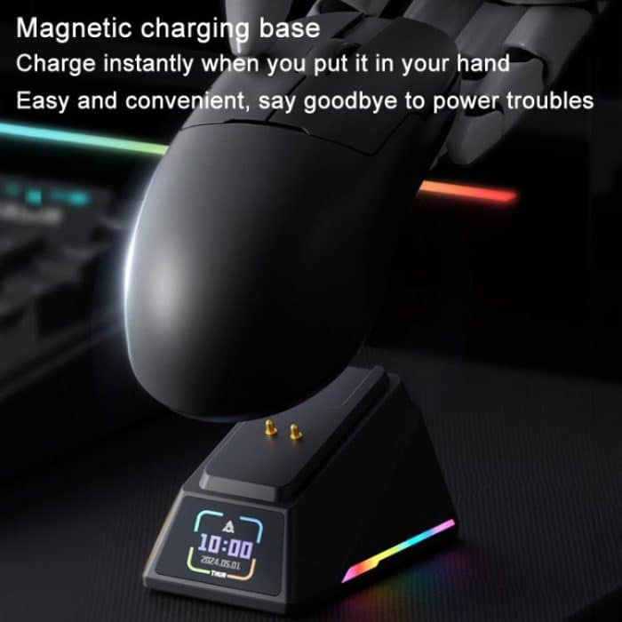 Ajazz AJ159 APEX Gaming-Maus PAW3395 Kabellose Tri-Mode-Maus mit Ladestation – Bild 9