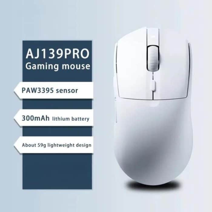 Ajazz AJ139 Pro Gaming-Maus, leichte PAW3395, kabellos, 2,4 G + kabelgebunden, Dual-Modus, Computermaus – Bild 4