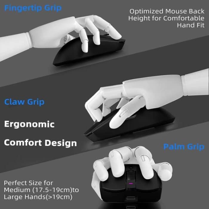 Ajazz AJ139 Pro Gaming-Maus, leichte PAW3395, kabellos, 2,4 G + kabelgebunden, Dual-Modus, Computermaus – Bild 9