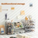 Schreibtisch-Organizer aus Acryl mit 4 Schubladen, stapelbare Brillenvitrine, Aufbewahrungsbox für Make-up-Pinsel und Schreibwaren, 27x17.5x7.3cm – Bild 3