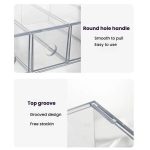 Schreibtisch-Organizer aus Acryl mit 4 Schubladen, stapelbare Brillenvitrine, Aufbewahrungsbox für Make-up-Pinsel und Schreibwaren, 27x17.5x7.3cm – Bild 6