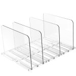 Schrank Regal Teiler Partition Zubehör Einstellbare Kleidung Geldbörsen Handtasche Organizer, 3 Bases 4 Dividers, 6 Bases 8 Dividers