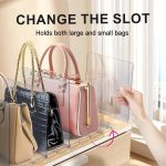 Schrank Regal Teiler Partition Zubehör Einstellbare Kleidung Geldbörsen Handtasche Organizer, 3 Bases 4 Dividers, 6 Bases 8 Dividers – Bild 3