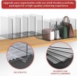 Schrank Regal Teiler Partition Zubehör Einstellbare Kleidung Geldbörsen Handtasche Organizer, 3 Bases 4 Dividers, 6 Bases 8 Dividers – Bild 4