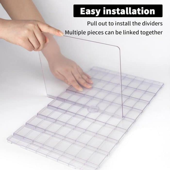 Schrank Regal Teiler Partition Zubehör Einstellbare Kleidung Geldbörsen Handtasche Organizer, 3 Bases 4 Dividers, 6 Bases 8 Dividers – Bild 6