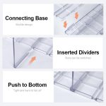 Schrank Regal Teiler Partition Zubehör Einstellbare Kleidung Geldbörsen Handtasche Organizer, 3 Bases 4 Dividers, 6 Bases 8 Dividers – Bild 7