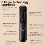 Negative Ionen-Haarpflege Kabelloser Haarglätter Tragbarer Haarglätter für glattes und lockiges Haar – Bild 4