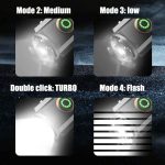 Mini-Taschenlampe mit 3 LEDs, wiederaufladbar, wasserdicht, mit Magnet am Ende und Batterie, S350, S400 – Bild 8