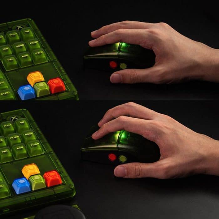 8BitDo Retro R8 Grün durchscheinende kabellose Maus mit Ladestation – Bild 3