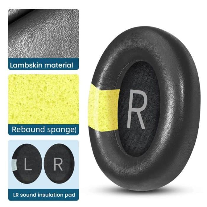 Für Bose NC700 Headset 1 paar Lammfell Ohrpolster Schwamm Abdeckung Ohrenschützer – Bild 3