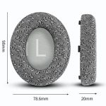 Für BOSE NC700 Kopfhörer 1 Paar Ohrpolster Musiknote Design Stoff Ohrpolster – Bild 4