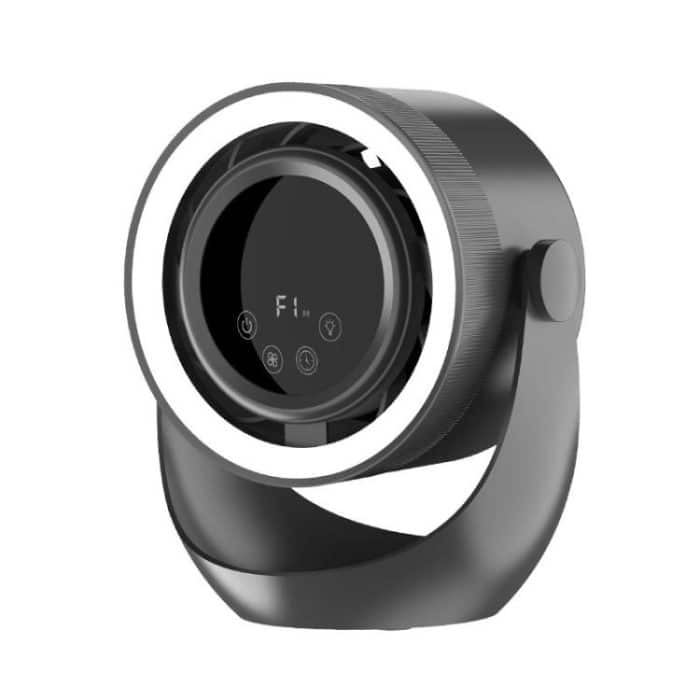 F158 Desktop Mini-Umwälzventilator mit mehreren Geschwindigkeiten, zeitgesteuerter Fernbedienung und beleuchtetem Ventilator, Gray Plug-In, Beige Plug-In, Gray Rechargeable, Beige Rechargeable – Bild 1