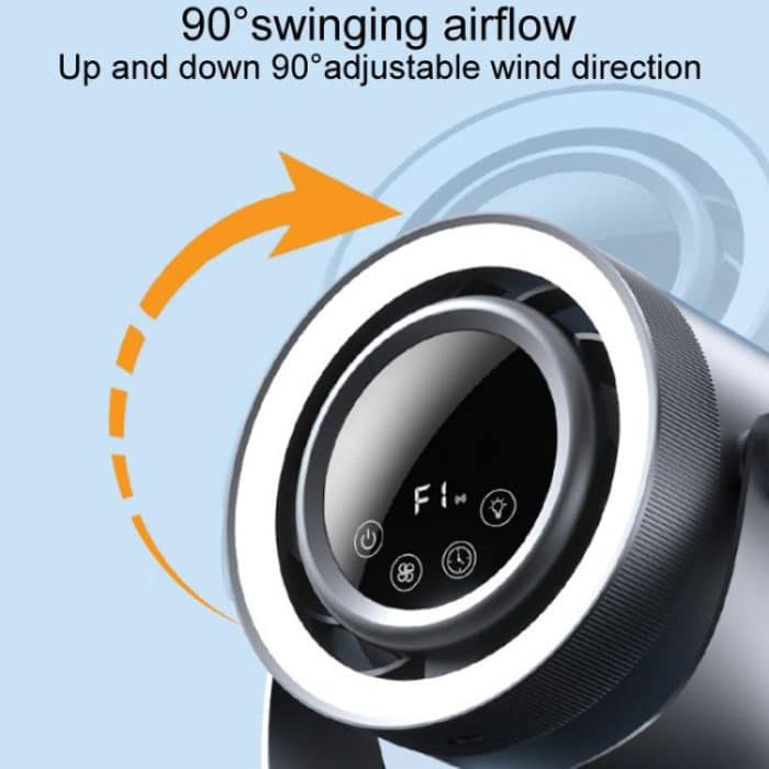 F158 Desktop Mini-Umwälzventilator mit mehreren Geschwindigkeiten, zeitgesteuerter Fernbedienung und beleuchtetem Ventilator, Gray Plug-In, Beige Plug-In, Gray Rechargeable, Beige Rechargeable – Bild 6