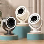 F168 Intelligenter Sprach-Desktop-Umwälzventilator Touchscreen-Schüttelkopf Hohe Rotationsgeschwindigkeit Rotorloser Nachtlichtventilator – Bild 2