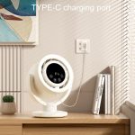 F168 Intelligenter Sprach-Desktop-Umwälzventilator Touchscreen-Schüttelkopf Hohe Rotationsgeschwindigkeit Rotorloser Nachtlichtventilator – Bild 12