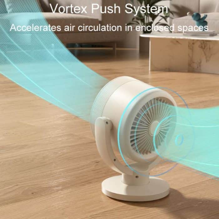 F168 Intelligenter Sprach-Desktop-Umwälzventilator Touchscreen-Schüttelkopf Hohe Rotationsgeschwindigkeit Rotorloser Nachtlichtventilator – Bild 4