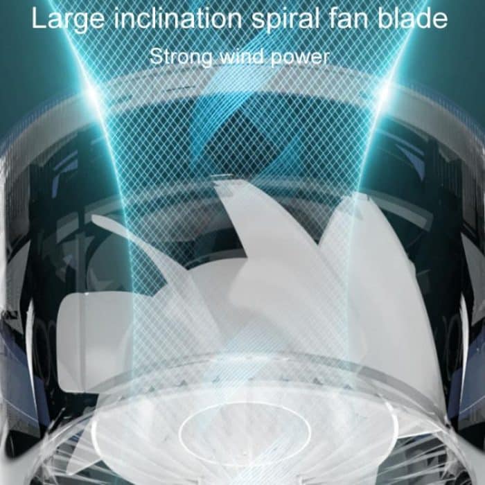 F168 Intelligenter Sprach-Desktop-Umwälzventilator Touchscreen-Schüttelkopf Hohe Rotationsgeschwindigkeit Rotorloser Nachtlichtventilator – Bild 7