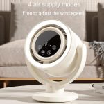 F168 Intelligenter Sprach-Desktop-Umwälzventilator Touchscreen-Schüttelkopf Hohe Rotationsgeschwindigkeit Rotorloser Nachtlichtventilator – Bild 8