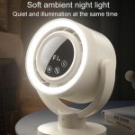 F168 Intelligenter Sprach-Desktop-Umwälzventilator Touchscreen-Schüttelkopf Hohe Rotationsgeschwindigkeit Rotorloser Nachtlichtventilator – Bild 9