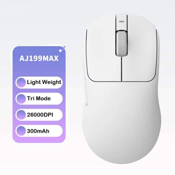Ajazz AJ199 MAX Kabellose 2,4 GHz kabelgebundene BT-Tri-Mode-Maus PAW3395 Leichte Gaming-Maus – Bild 2