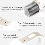 85000Pa Smart Handstaubsauger Kabelloser Staubmilbenentfernungs-UV-Sterilisator-Staubsauger – Bild 9