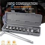 10 teile/satz Schraubenschlüssel Buchse Set Kombination Tool Kit Auto Reifen Auto Reparatur – Bild 5