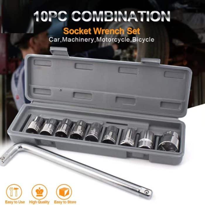 10 teile/satz Schraubenschlüssel Buchse Set Kombination Tool Kit Auto Reifen Auto Reparatur – Bild 5