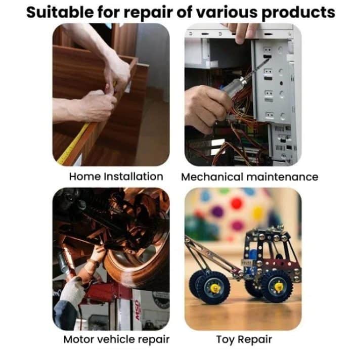 Multifunktionaler, kombinierter, einziehbarer Schraubendrehersatz mit doppeltem Verwendungszweck, Iso-U-Kreuzschlitzschraubendreher-Reparaturwerkzeuge, 18 In 1 – Bild 11