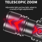 Mini TYPE-C wiederaufladbare weiße Laser-LED-Taschenlampe mit starkem Licht und großer Reichweite – Bild 9