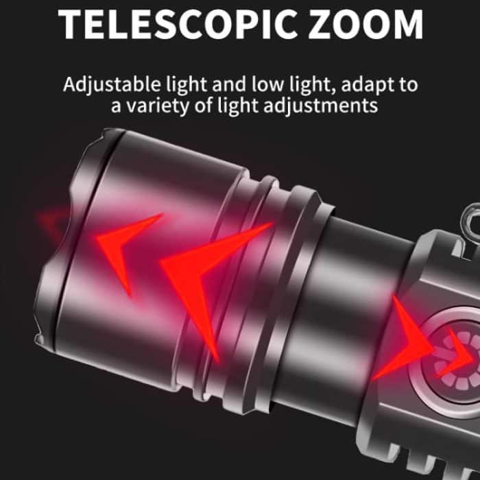 Mini TYPE-C wiederaufladbare weiße Laser-LED-Taschenlampe mit starkem Licht und großer Reichweite – Bild 9