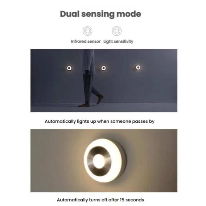 LED-Bewegungsmelderleuchte mit versteckten Haken, Klebepads und Magnet – Bild 5