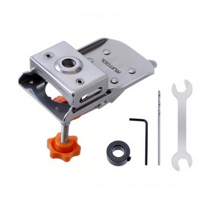 RUITOOL Scharnierlocher aus Edelstahl, verstellbarer Rand, Schnellvorrichtung, Holzbearbeitung, Schranktürscharnier-Stanzwerkzeug, 5 In 1, 6 In 1