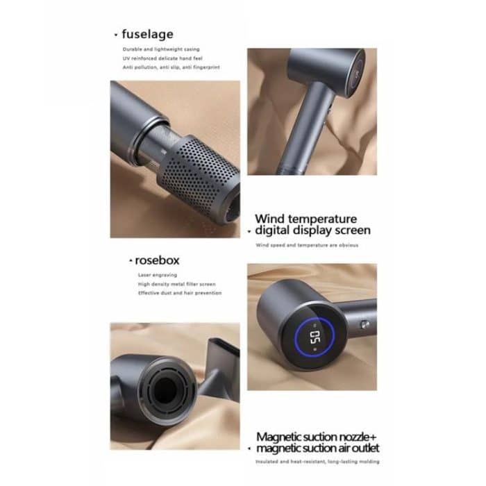 D3 110000 Hochgeschwindigkeits-Haartrockner mit konstanter Temperatur und negativen Ionen, EU Plug Purple, US Plug Purple, UK Plug Purple, EU Plug  Gray, US Plug Gray, UK Plug Gray, US Plug  White – Bild 9