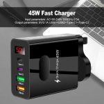 2 USB + 2 Typ-C Digital Display Handy Multi-Port Ladegerät, EU Plug Black, US Plug Black, UK Plug Black, EU Plug White, US Plug White, UK Plug White – Bild 5