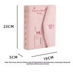 Hisocute Besticktes Plüsch-Magnetalbum mit sechs Löchern, A5-Kartenalbum, Ordner, Aufbewahrungsbroschüre für Studenten, A5 Album (Blue Cover), A5 Album (Black Cover), A5 Album (Purple Cover) – Bild 4