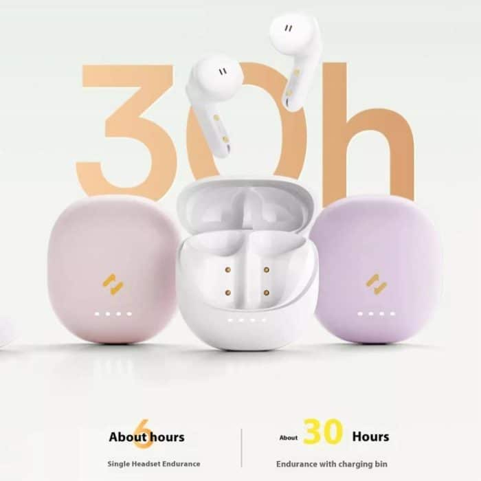 Havit E9 Semi-In-Ear ENC Rauschunterdrückung Kabellose Bluetooth-Kopfhörer, White-Standard Edition, White-Flagship Edition, Pink-Standard Edition, Pink-Flagship Edition – Bild 6