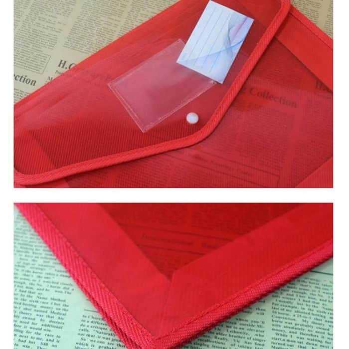 B4 Transparente Aktentasche Fächermappe Dokumententasche mit Druckknopfverschluss – Bild 5