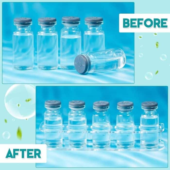 Desktop-Aufbewahrungsregal aus Acryl mit kleinem Flaschenständer – Bild 3