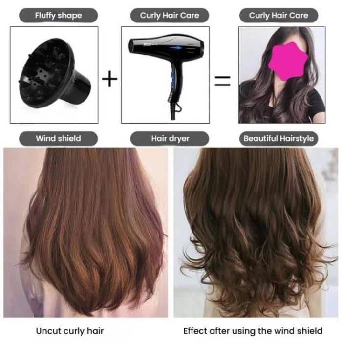 Haartrockner-Diffusor, Friseursalon-Styling, Haartrockner-Abdeckung, Lockenwickler, große Windhaube – Bild 6