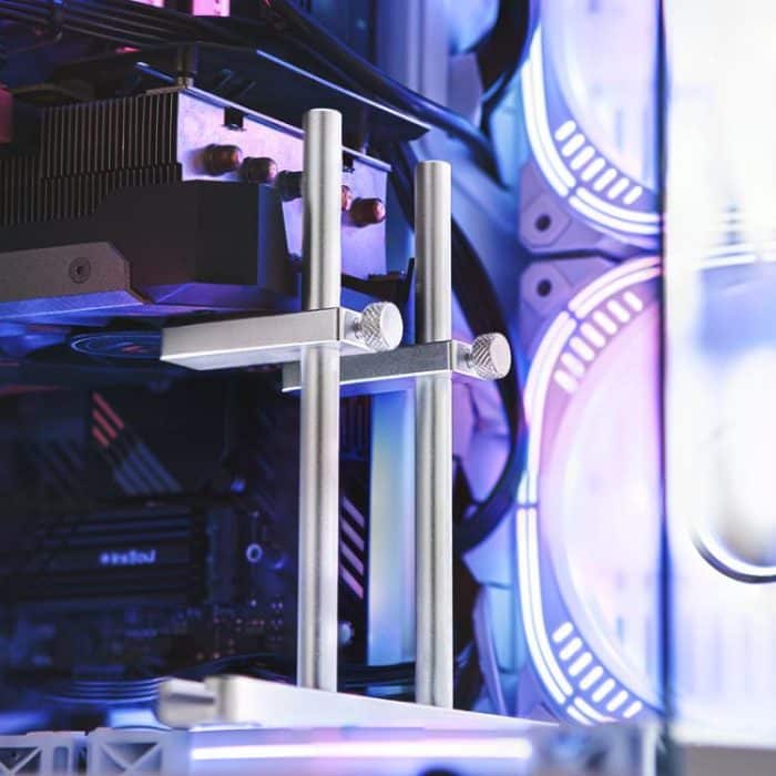 FinalCool Aluminiumlegierung Einstellbare Grafikkartenhalterung Chassis Lüfterposition Grafikhalter Unterstützung, 8cm Black, 8cm Silver, 12cm Black, 12cm Silver – Bild 6