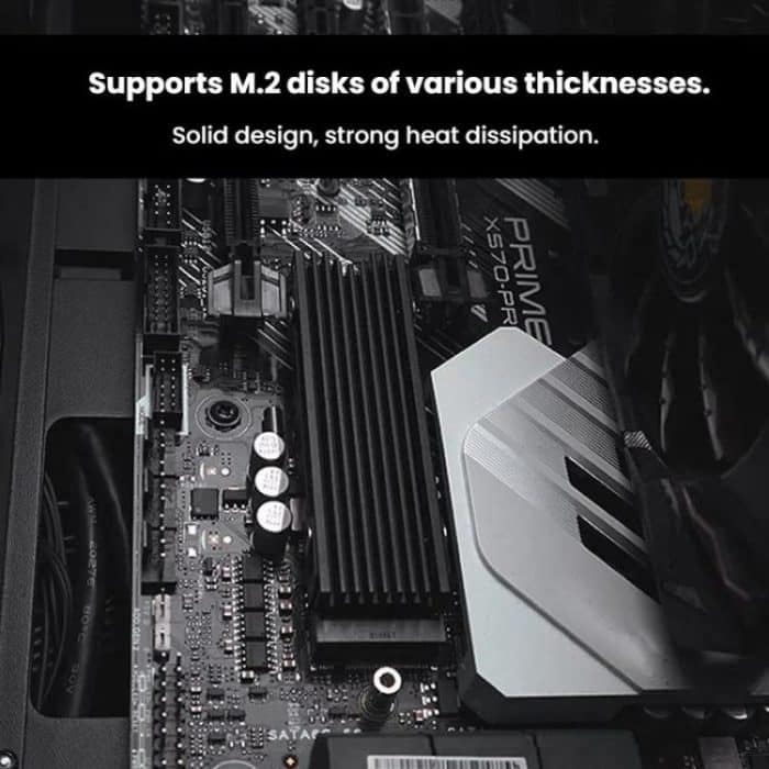 FinalCool M.2 2280 NVME SSD Kühler Aluminium Kühlkörper für Desktop PC PS5, M.2 2280 Black, M.2 2280 Silver, M.2 2280 Red – Bild 4