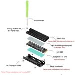 FinalCool M.2 2280 NVME SSD Kühler Aluminium Kühlkörper für Desktop PC PS5, M.2 2280 Black, M.2 2280 Silver, M.2 2280 Red – Bild 7