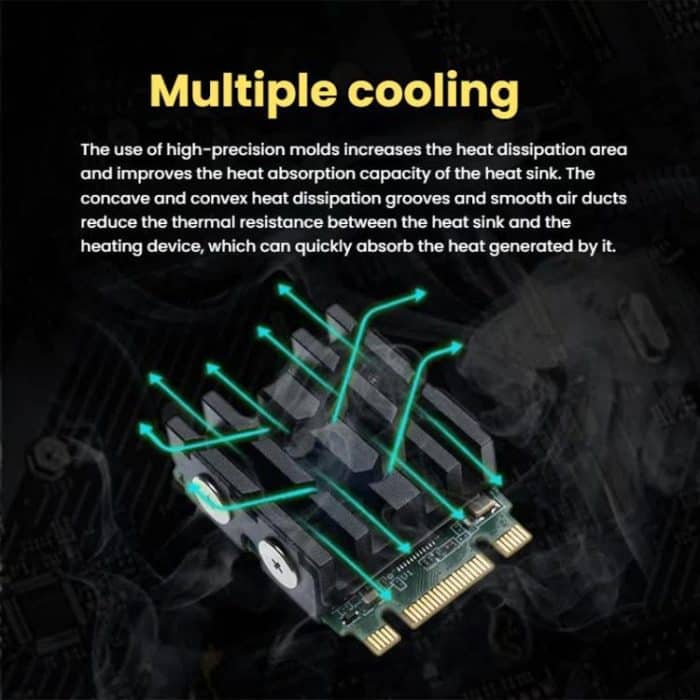 FinalCool M.2 2230 SSD Kühlkörper Aluminium Solid Disk Drive Kühler, M.2 2230 Black – Bild 4