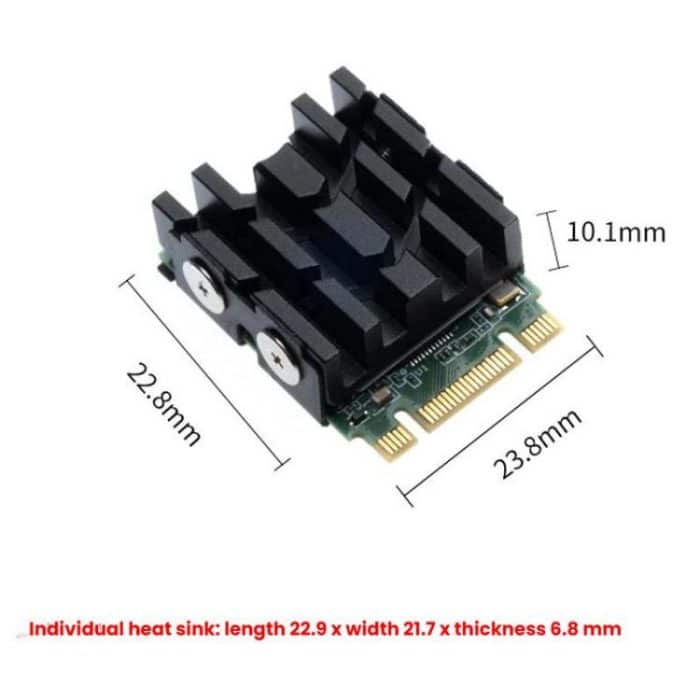 FinalCool M.2 2230 SSD Kühlkörper Aluminium Solid Disk Drive Kühler, M.2 2230 Black – Bild 7