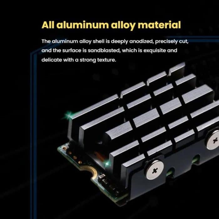 FinalCool M.2 2242 SSD Solid State Drive Kühlkörper Aluminiumkühler, M.2 2242 Black – Bild 6