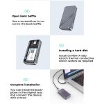 JEYI mSATA zu USB 3.1 Typ-C 6Gbps SSD Gehäuse Adapter Fall Aluminium Externe SSD Fall – Bild 8